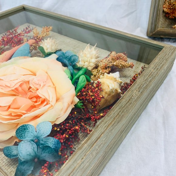 Kitsch Boho 3D Silk Flower Shadowbox - Picture 5 of 9